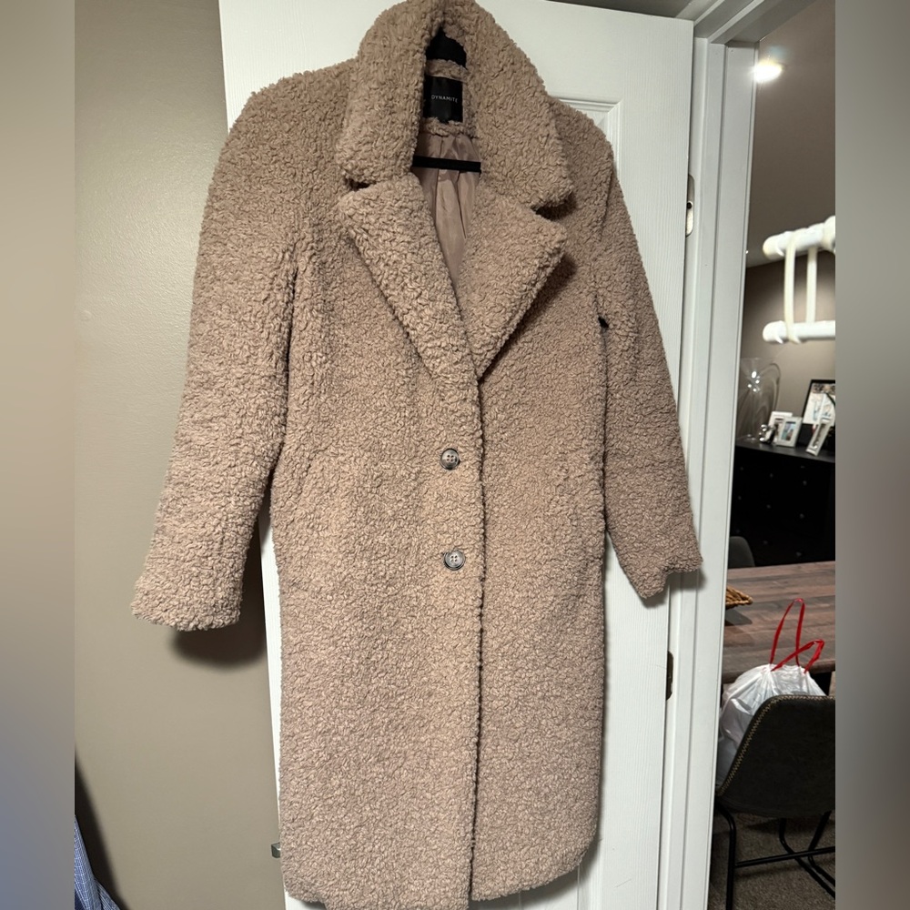 Dynamite Cozy Brown Teddy Jacket size S